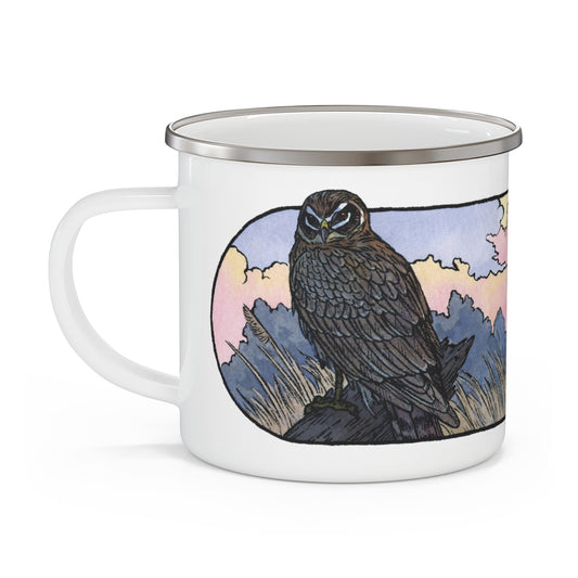 Northern Harrier Enamel Camping Mug