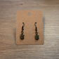 Brass Dangling Owl Earrings