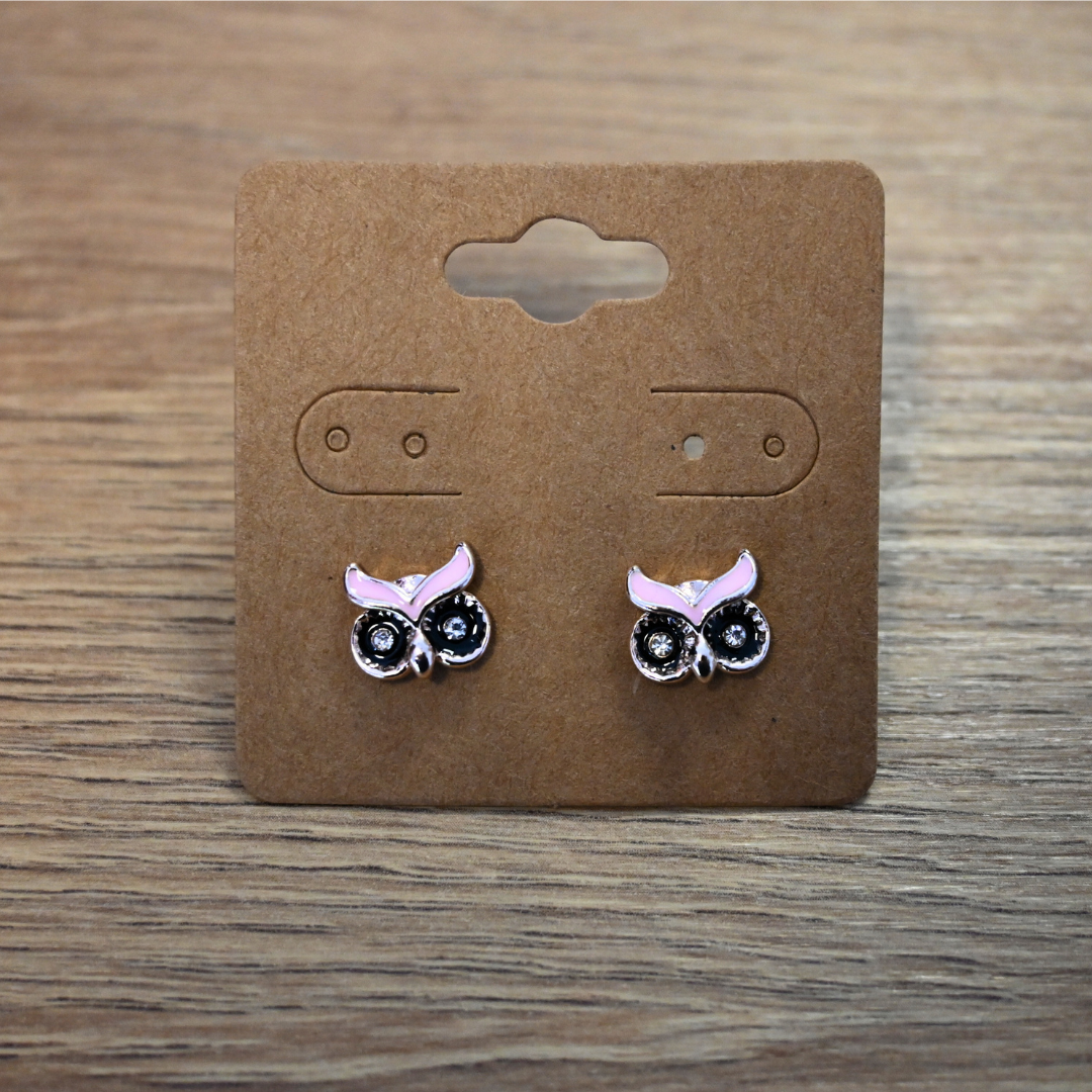 Colorful Owl Studs